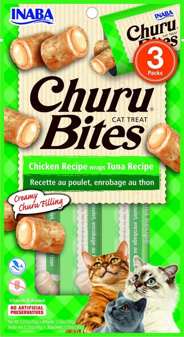 Inaba Churu katt biter kyckling med tonfisk