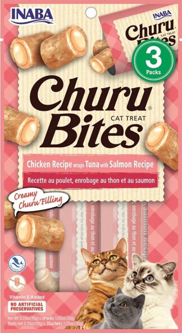 Inaba Cat Snack Churu Bites tonnikala - lohi 30 gr