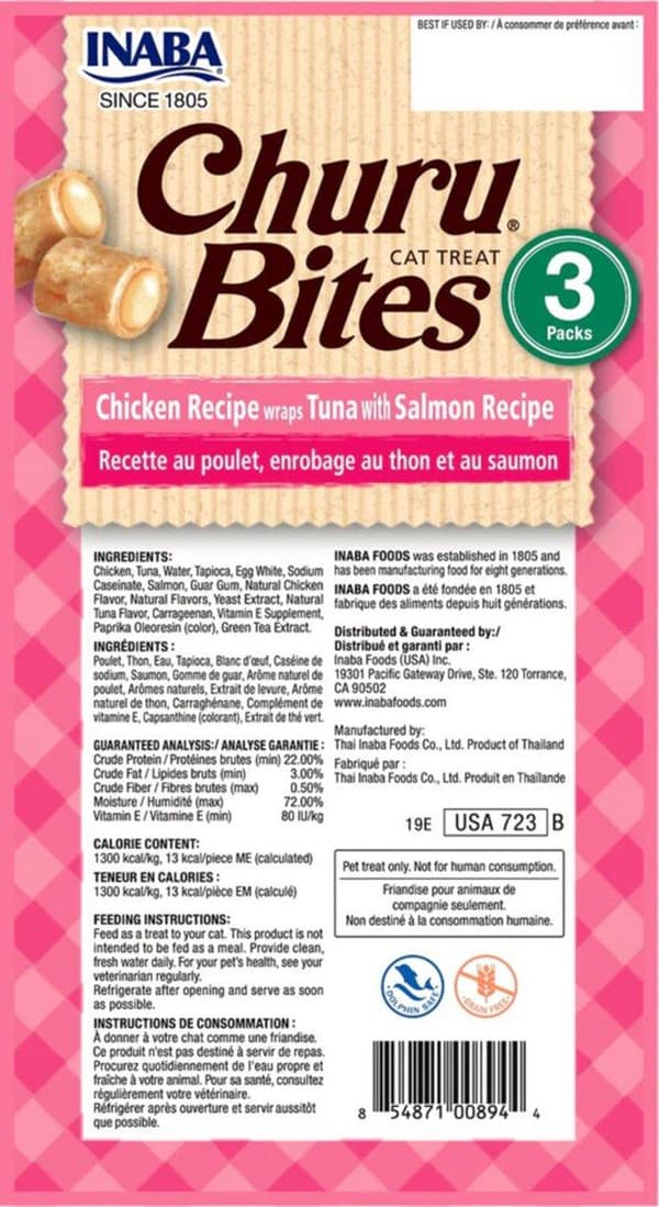 Inaba Cat Snack Churu Bites tonnikala - lohi 30 gr