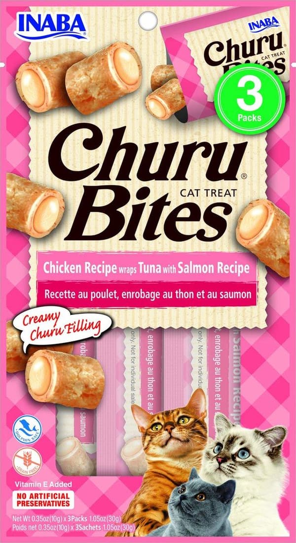 Inaba Cat Snack Churu Bites Tonfisk - Lax 30 gr