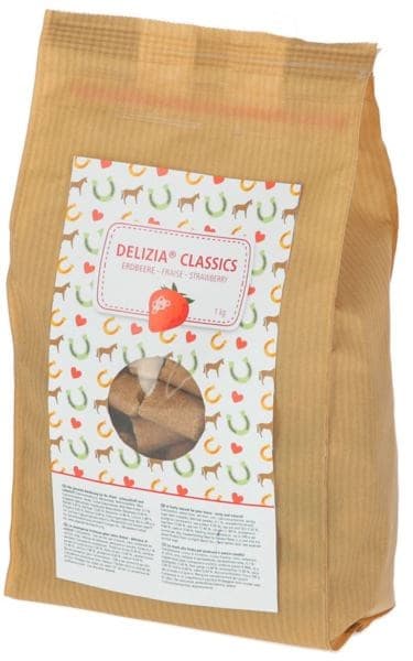 KERBL Delizia Classics Mansikka - hevosherkut - 1 kg