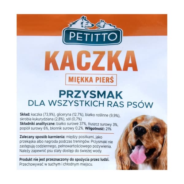 PETITTO Pehmeä ankanrinta - koiran herkku - 500 g