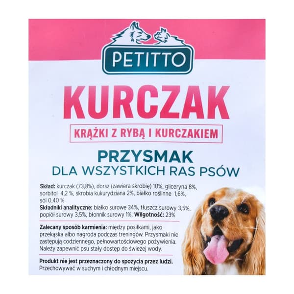PETITTO Kala- ja kanarenkaat - koiran herkku - 500 g