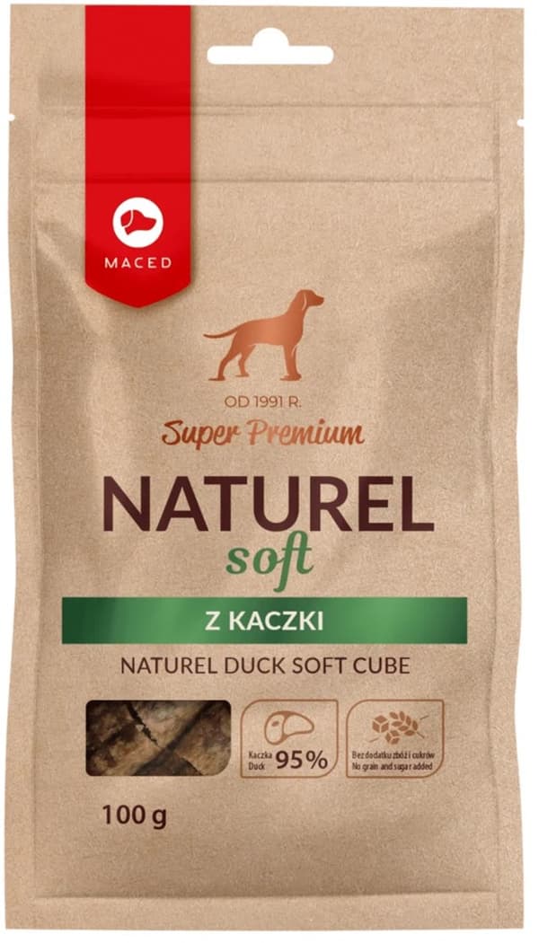 MACED Naturel ankka pehmeä kuutio - Koiran herkku - 100g