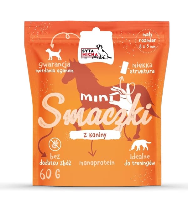 SYTA MICHA Mini hevosenlihaherkut - koiran herkku - 60g