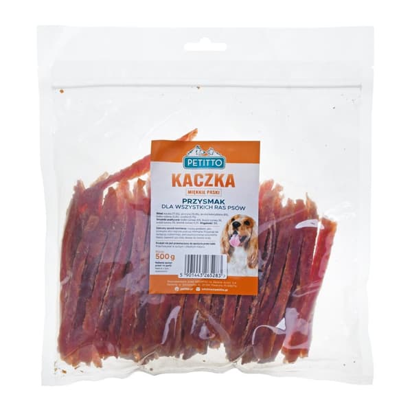PETITTO Ankka Pehmeät raidat - koiran herkku - 500 g