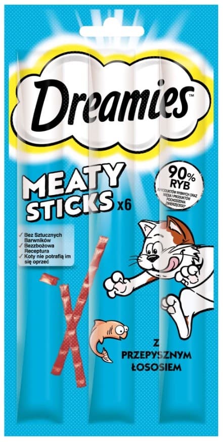 DREAMIES Meaty Sticks Lax - kattgodis - 30 g