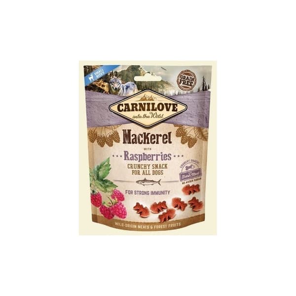 CARNILOVE Frisk Sprød Makrel + Hindbær - hundegodbidder - 200 g
