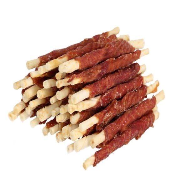 HILTON Ankkawrap valkoinen raakanahkatikku - koiran puruluu - 500g