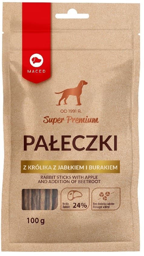 MACED Kaninpalat omenalla ja punajuurella - Koiran herkku - 100g
