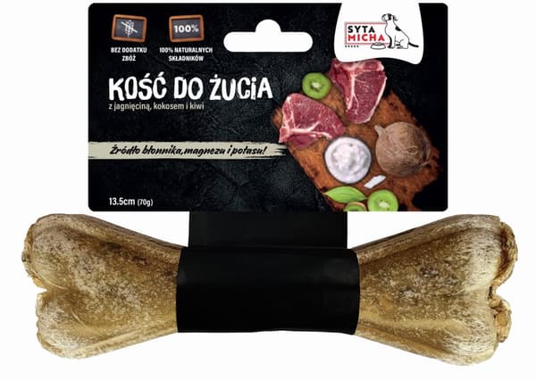 SYTA MICHA Kiivi ja kookos - koiran puruluu - 13,5 cm