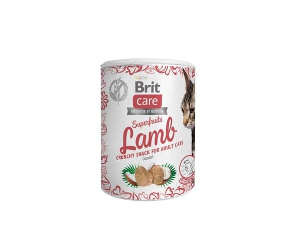BRIT Care Kattesnack Superfruits Lam - kattegodbidder - 100 g