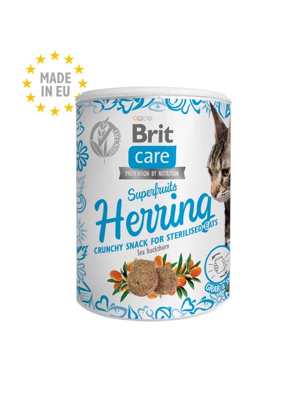 BRIT Care Kattesnack Superfruits Sild - kattegodbidder - 100 g