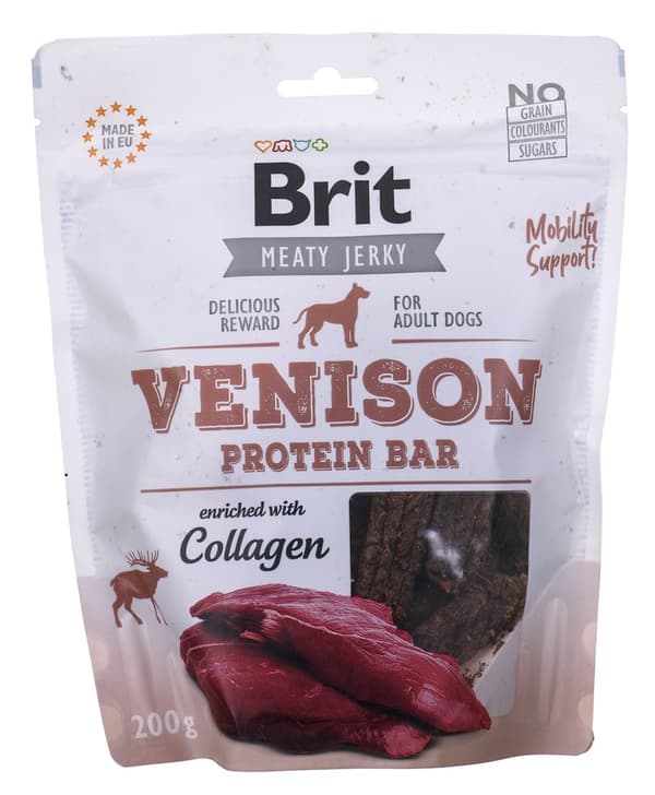 Brit Jerky Venison Protein Bar Hjort - hundsnack - 200 g
