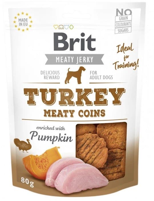 BRIT Meaty Jerky Meaty Coins Turkey - Koiran herkkupala - 200 g