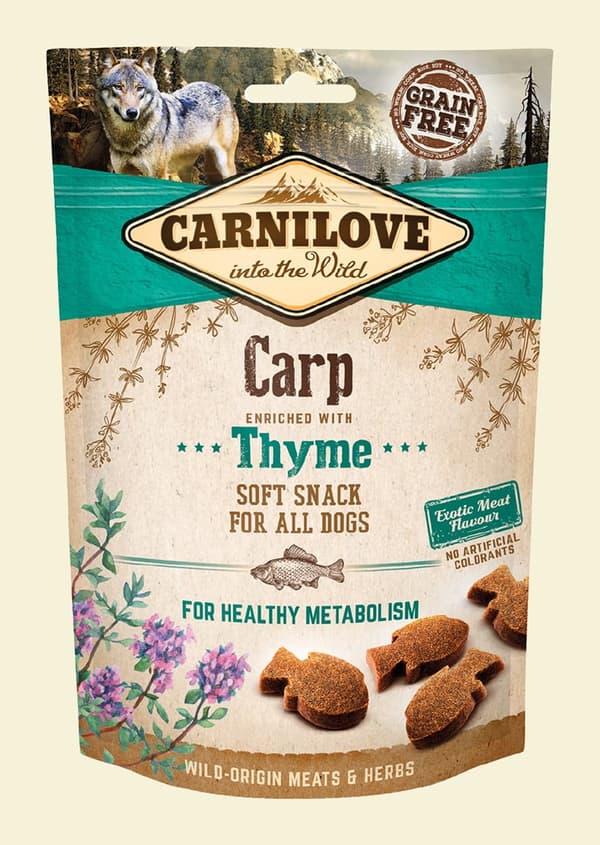 CARNILOVE blød karpe+timian hundegodbidder - 200 g
