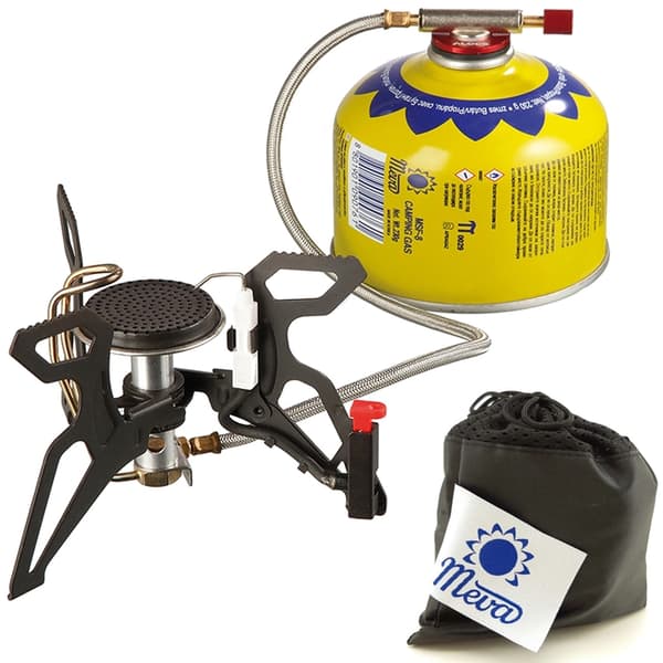 Meva Turistkamin med Gasolvärmare Och Piezotändare SPIDER PRO 3kW