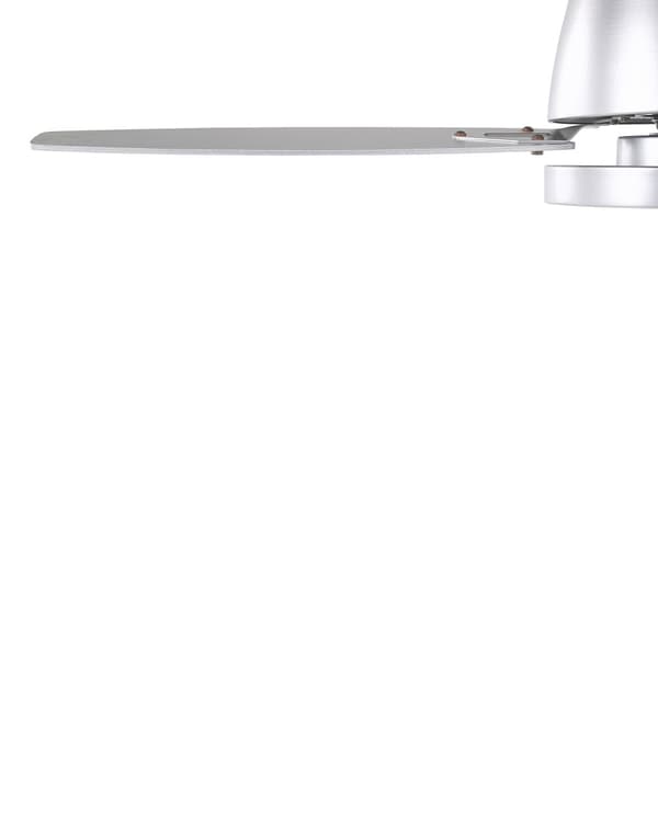 Loftventilator Hvid og Sølv Metal ø 122 x 56 cm 3 Blade Dekorativ Ventilator med Lys og Fjernbetjening Justerbare Højde Hængelampe