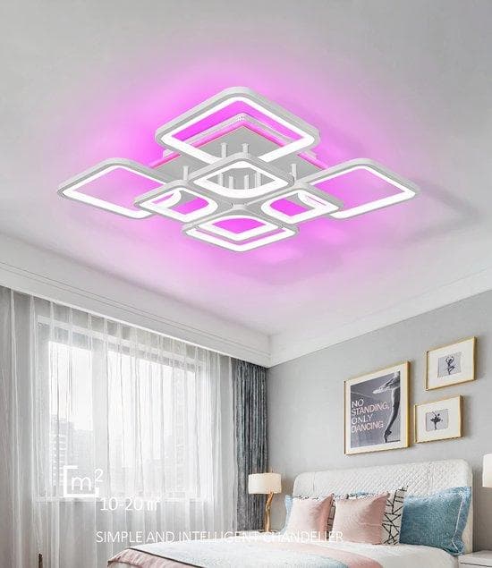 PLENTA - Taklampa med fjärrkontroll - Smart Lamp - LED Bluetooth - Modern Lamp - Dimble with App - Cericiere