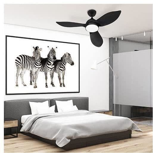 White Corsica - Ø116cm 70W takfläkt + LED -belysning