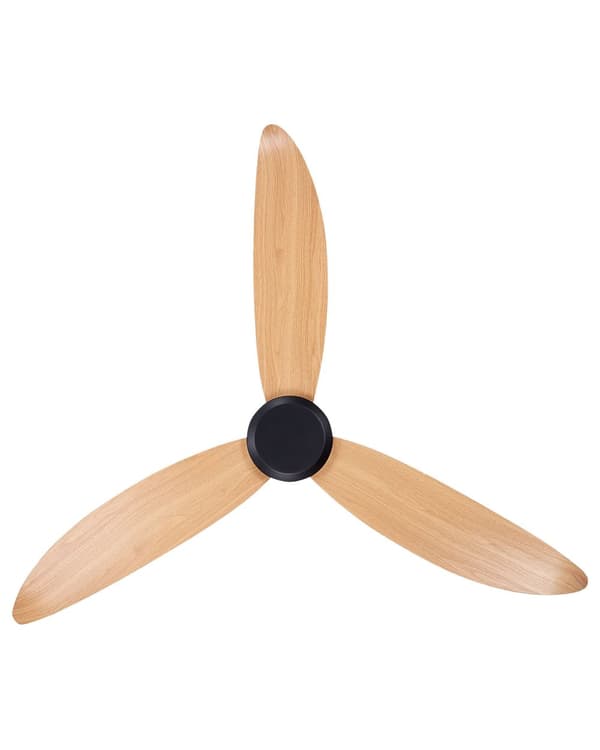 Loftventilator med fjernbetjening Brun Sort 23 x 114 cm Støjsvag Ventilator til Loft med 3 Blade Hastighedskontrol til Soveværelse