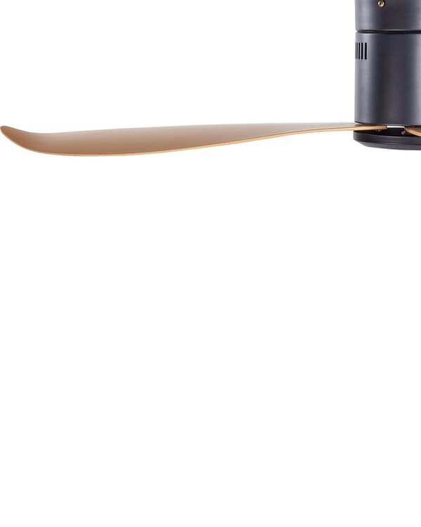 Loftventilator med fjernbetjening Brun Sort 23 x 114 cm Støjsvag Ventilator til Loft med 3 Blade Hastighedskontrol til Soveværelse