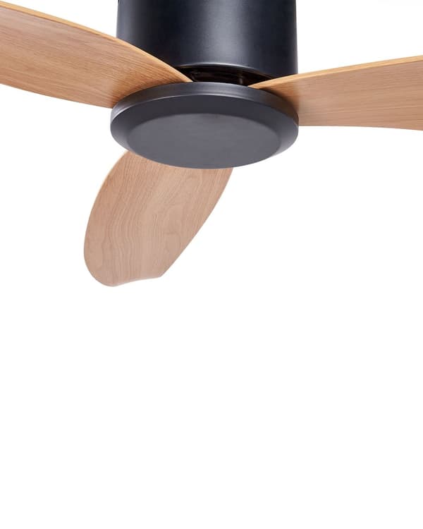 Loftventilator med fjernbetjening Brun Sort 23 x 114 cm Støjsvag Ventilator til Loft med 3 Blade Hastighedskontrol til Soveværelse