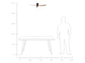 Miniatyrbillede 8 af 8: Loftventilator med fjernbetjening Brun Sort 23 x 114 cm Støjsvag Ventilator til Loft med 3 Blade Hastighedskontrol til Soveværelse