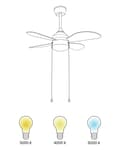 Miniatyrbillede 4 af 9: Loftventilator med lys Multifarvet 50 x 95 cm Støjsvag Ventilator til Loft med 4 Blade Hastighedskontrol til Soveværelse