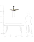 Miniatyrbillede 9 af 9: Loftventilator med lys Multifarvet 50 x 95 cm Støjsvag Ventilator til Loft med 4 Blade Hastighedskontrol til Soveværelse