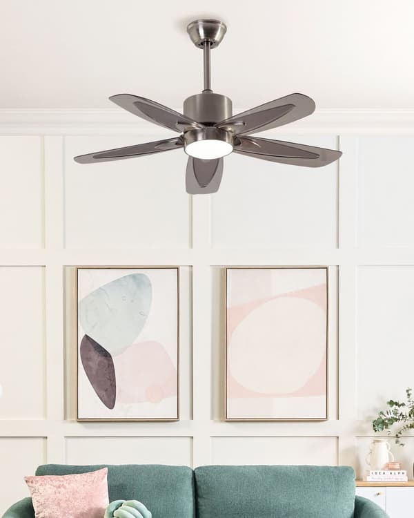 Loftventilator med lys 50 x 100 cm Ventilator til Loft med Fjernbetjening og 5 Blade Hastighedskontrol til Soveværelse