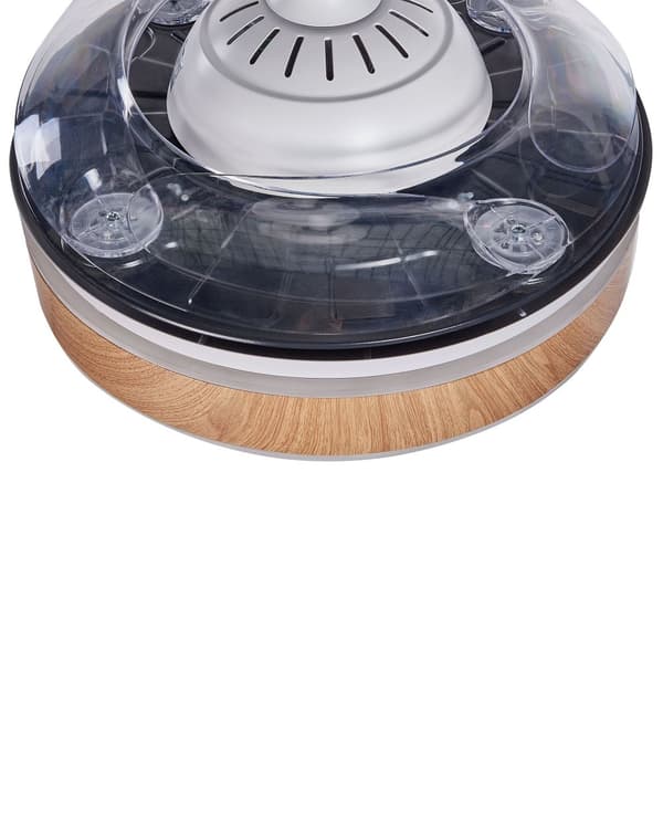 Loftsventilator med lys Ventilator Hvid Syntetisk materiale Jern Indtrækbare blade Fjernbetjening Lys Trækornseffekt Moderne Traditionel Stue