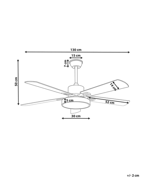 Takvifte med lys Ventilator Grå Syntetisk materiale Jern Fjernkontroll Lys Tradisjonell Stue