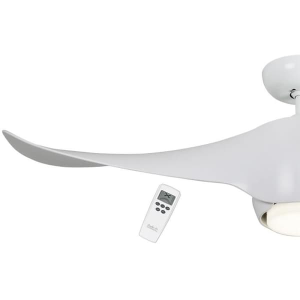 Eco Helix 132 Cm Vit Design Takfläkt med LED-ljus och Fjärrkontroll