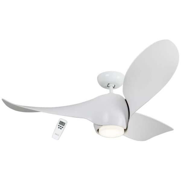 Eco Helix 132 Cm Vit Design Takfläkt med LED-ljus och Fjärrkontroll
