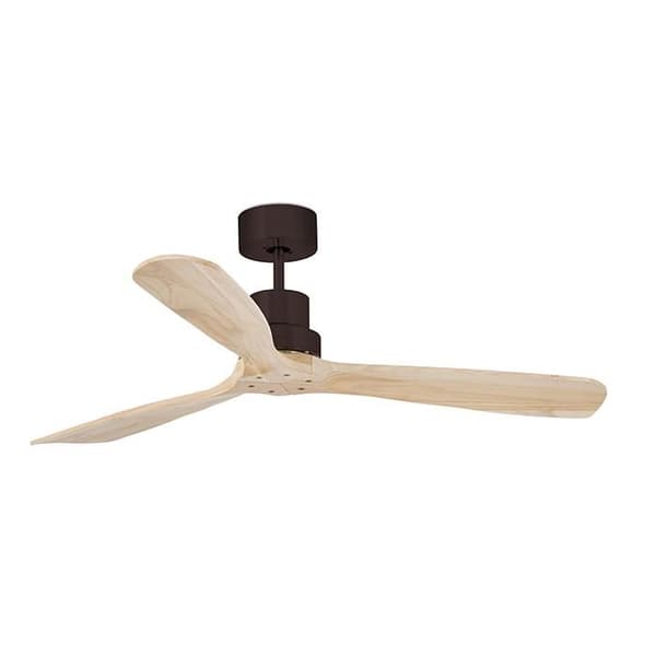Takfläkt utan belysning brun/furu Ø 132 cm LANTAU DC 33562DC