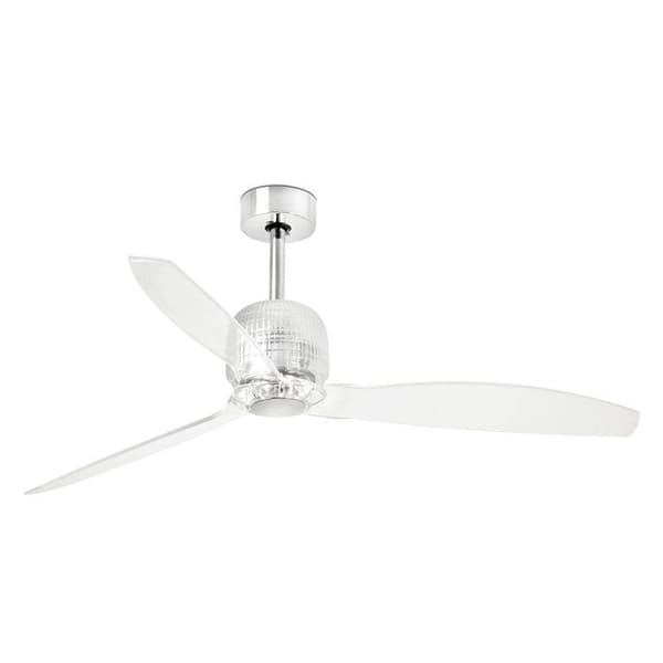 Modern takfläkt tyst design DC 128 cm transparenta blad, FARO DECO FAN 33394D Transparent
