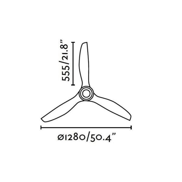 Takfläkt - FARO - DECO FAN 33395D - 128 cm - 6 hastigheter - Mörkbrown trä, matt svart