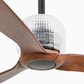 Miniatyrbild 2 av 4: Takfläkt - FARO - DECO FAN 33395D - 128 cm - 6 hastigheter - Mörkbrown trä, matt svart