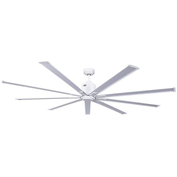 Mycket stor modern takfläkt DC 220 cm, vitlackerad, CASAFAN BIG SMOOTH TS
