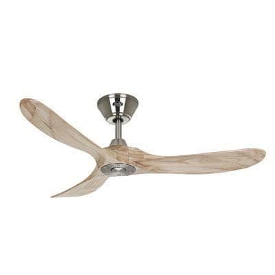 Eco Genuino Takfläkt 122cm Krom Naturträ - CASAFAN -