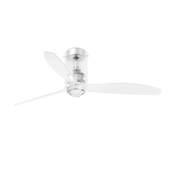 Takfläkt - Faro - Rörfläkt - Krom - Transparent - LED 6 hastigheter