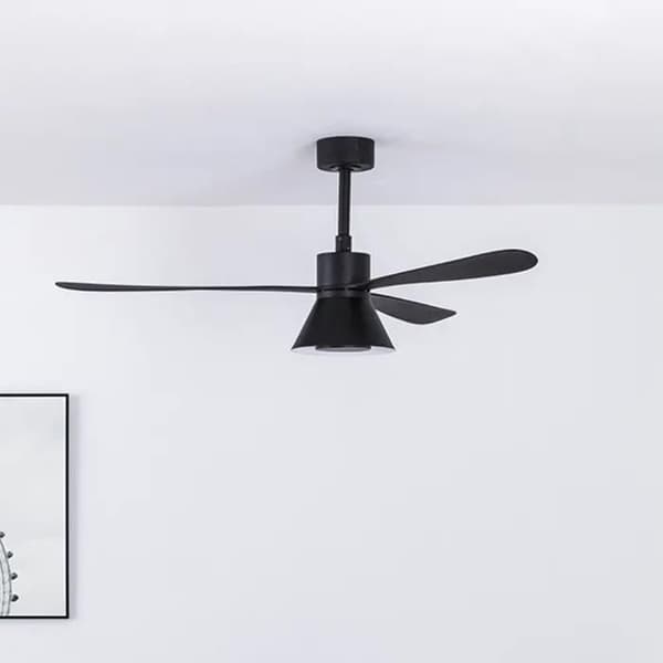 Takfläkt med svart ljus Ø 132 cm AMELIA L CONE 33761-23