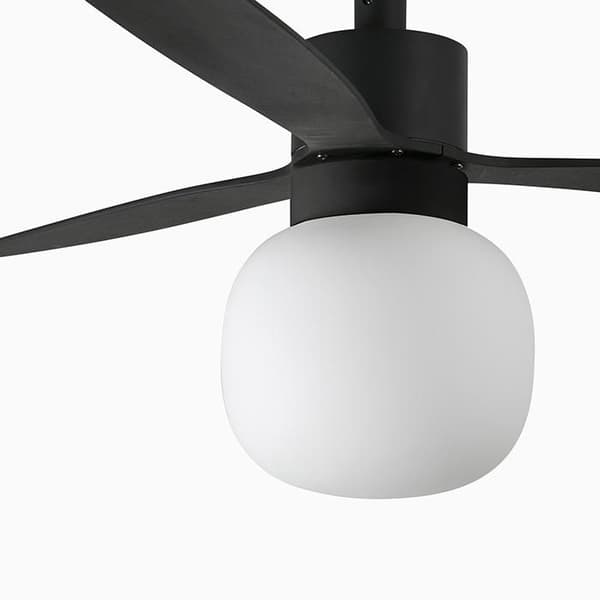 Takfläkt med svart ljus Ø 132 cm AMELIA BALL LED 33761-26