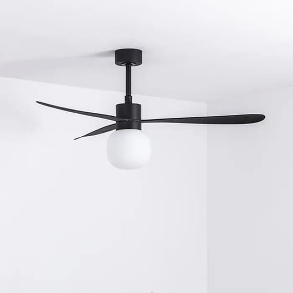 Takfläkt med svart ljus Ø 132 cm AMELIA BALL LED 33761-26