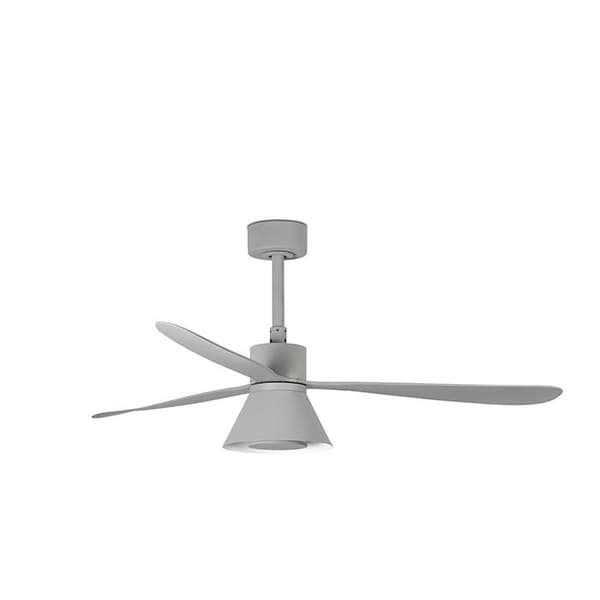 Takfläkt med grå ljus Ø 132 cm AMELIA L CONE 33762-24