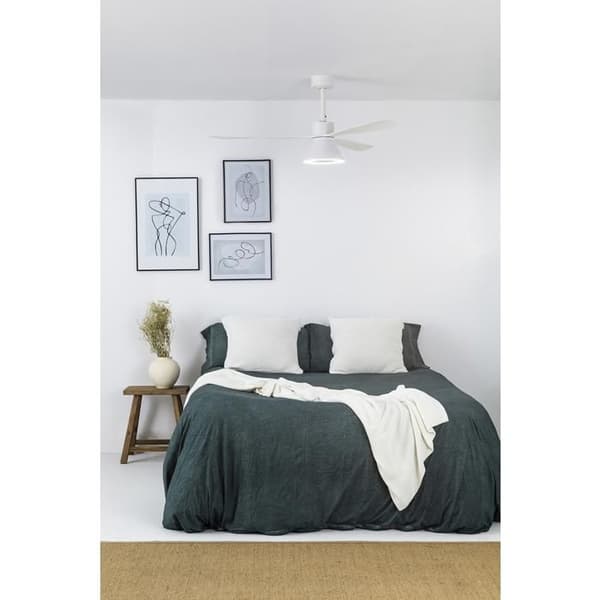 Takfläkt med vit belysning Ø 132 cm AMELIA L CONE 33760-22