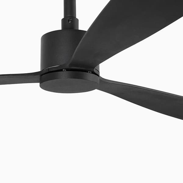 Svart takfläkt utan ljus Ø 132 cm AMELIA 33761