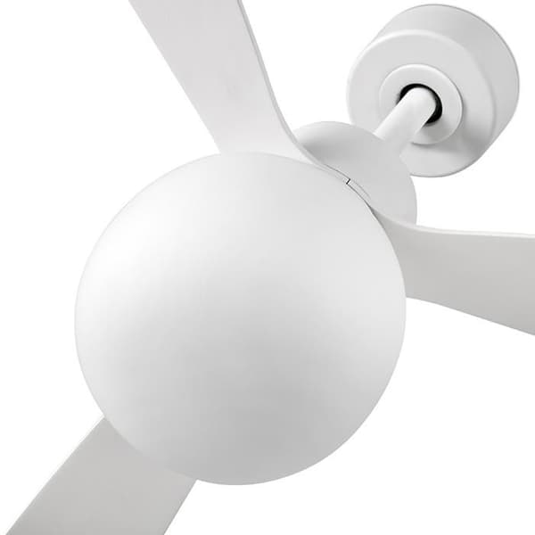 Fläkt med vit belysning Ø 132 cm AMELIA BALL LED 33760-25