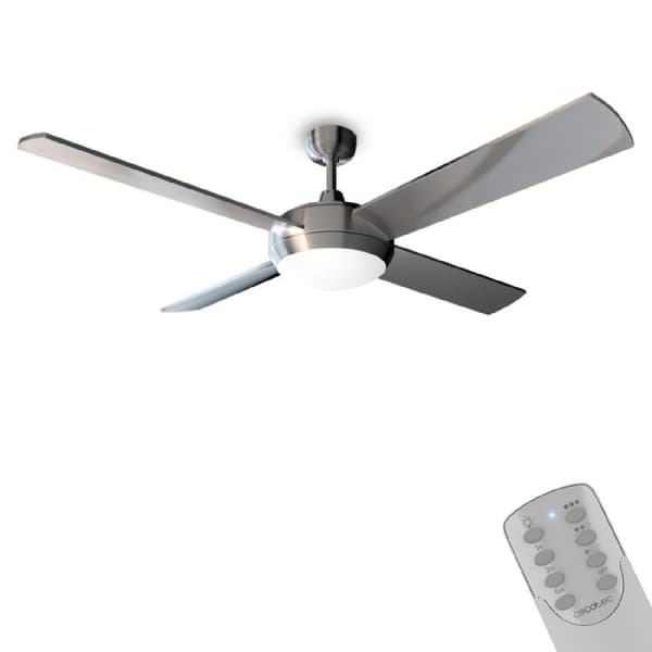 Cecotec 52” ceiling fan with 4 blades, 60 W, LED lamp and summer/winter function.